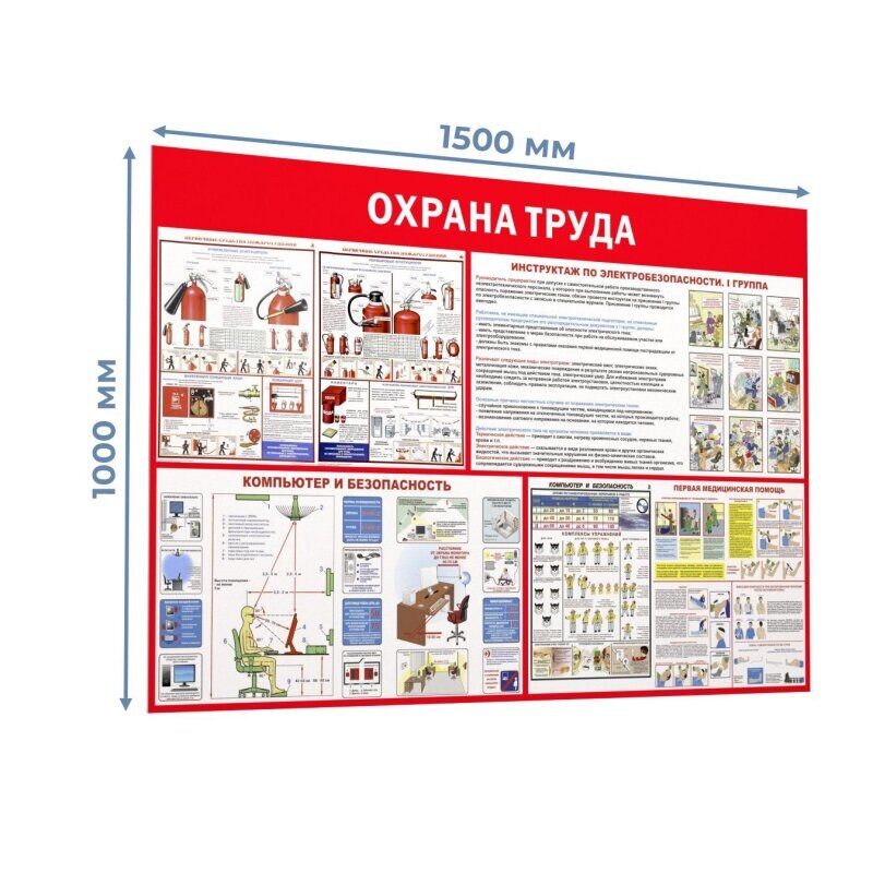 Информационный стенд-плакат Пожарная безопасность и охрана труда ...
