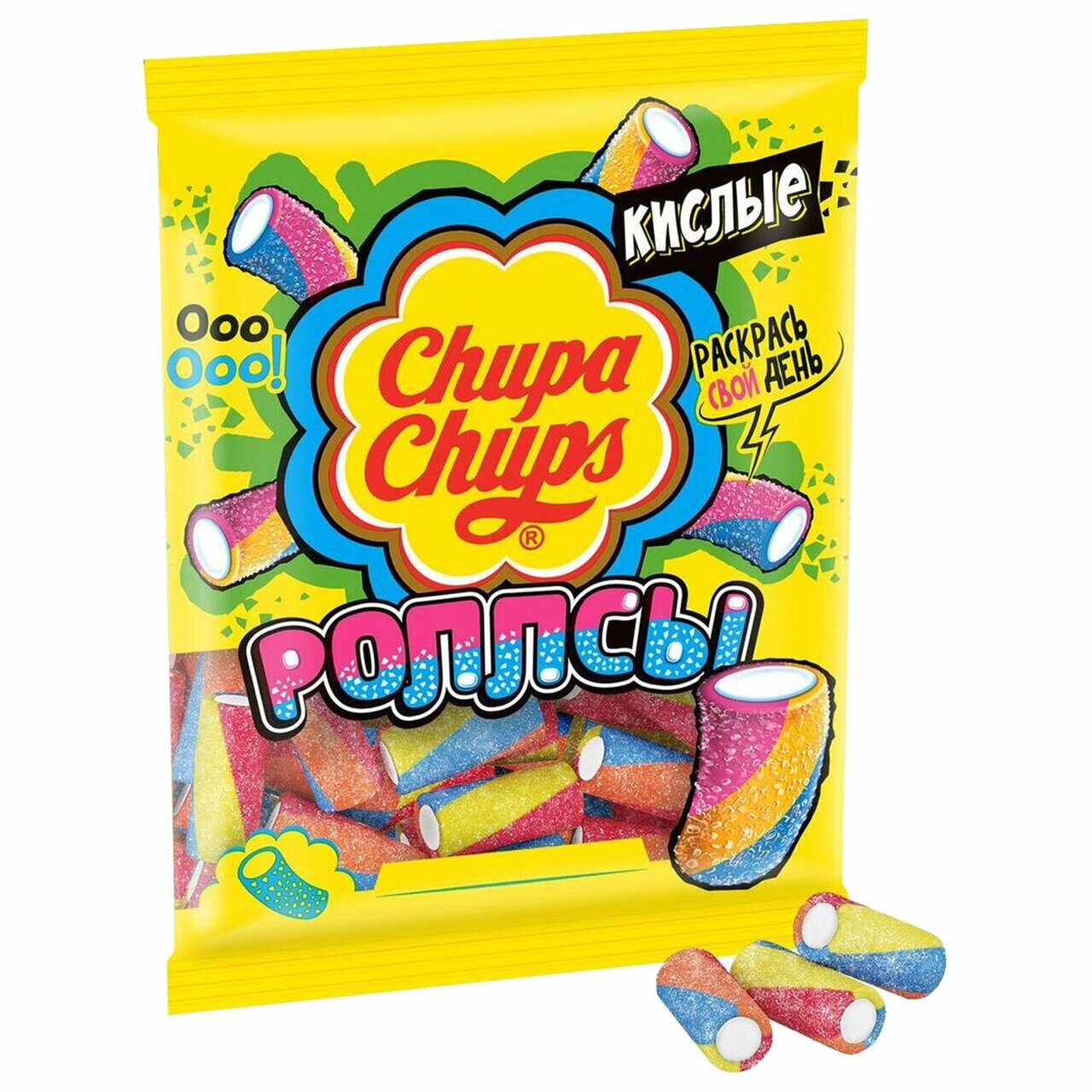 Мармелад жевательный CHUPA CHUPS (Чупа-Чупс) "Кислые Роллсы", мини ...
