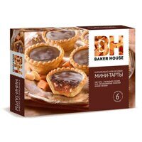 Пирожное Мини-тарты Baker House с карамельно-арахисовой начинкой, 240г