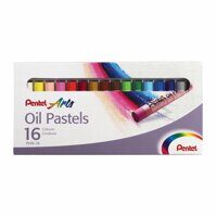 Пастель масляная художественная PENTEL «Oil Pastels», 16 цветов, круглое сечение, картонная упаковка, PHN4-16