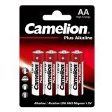 Батарейки Camelion AA/LR 6 Plus Alkaline BL-4 (LR 6-BP4, 1.5В)(4 шт в уп.)