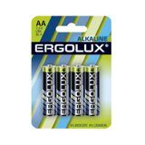 Батарейки Ergolux AA/LR 6 Alkaline BL-4 (LR 6 BL-4, 1.5В)(4 шт в уп.)